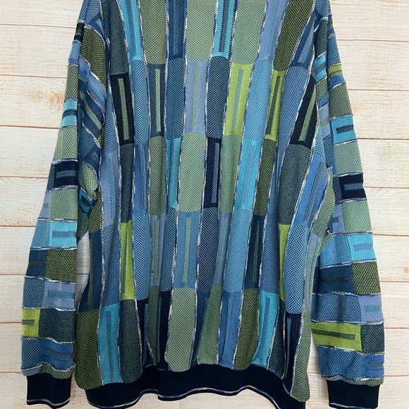 Tundra Canada Blue Green Vintage Sweater size XL - Picture 4 of 6